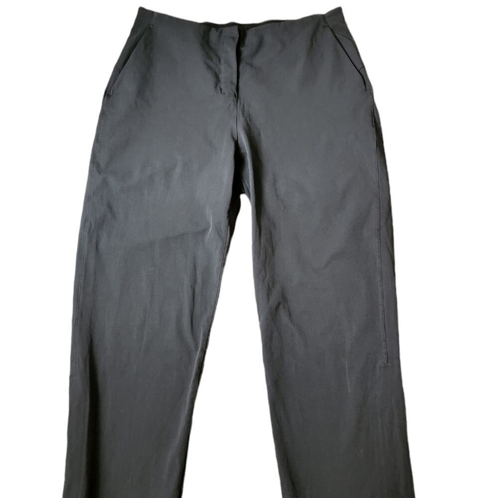 LULULEMON BLACK STRAIGHT LEG TRACK PANTS WITH ZIP POCKET SIZE 8